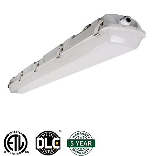 Hykolity 4FT LED Vapor Proof Light Fixture 40W (100W Equivalent) Garage Lighting, 4400lm, 5000K Daylight White, IP66 Waterproof, ETL and DLC Certified Shop Lights