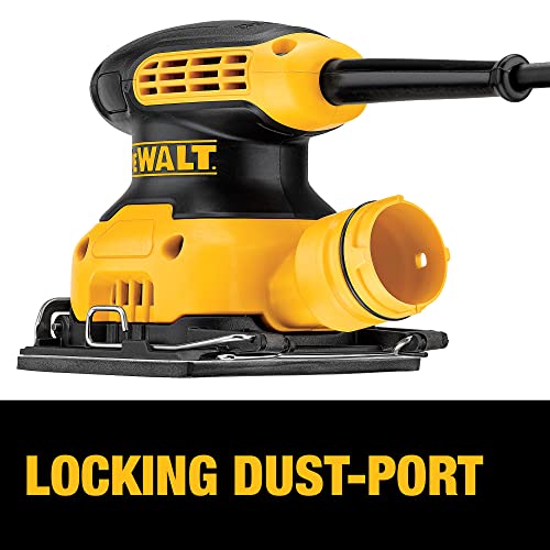 DEWALT Palm Sander, 1/4Inch, 2.3 Amp, 14,000 OPM, Storage Bag Included
