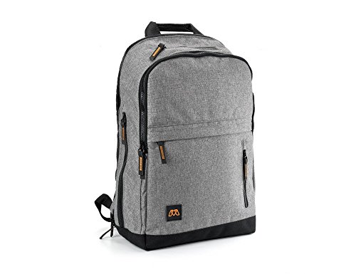 MOS Pack, The Backpack You Plug In to Charge Everything, Granite, laptop, tablet, and phone pockets with cable management