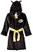 DC Comics Big Boys' Batman Velvet Fleece Hooded Robe, Black, Small