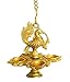 Zap Impex Traditional Peacock 4 in 1 Brass Hanging Diya with 15 Inch Chain | Deepak | Oil Lamp | Home Décor | Spritiual Gift