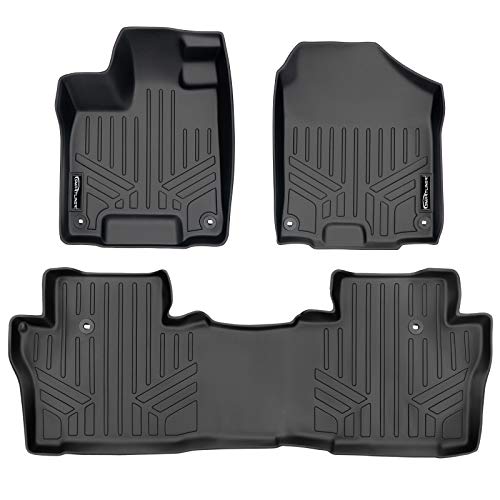 MAXLINER Floor Mats 2 Row Liner Set Black for 20162021 Honda Pilot