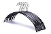 JS HANGER Space-Saving Metal Coat Hanger, Black Super Grippy Coating, 10-Pack