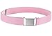 Kids Elastic Adjustable Strech Belt With Silver Square Buckle- Light Pink
