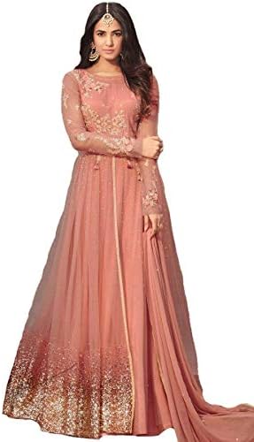 Women's Anarkali Salwar Kameez Designer Indian Dress (Set of 5) Party Embroidered Gown