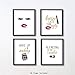 CHDITB Unframed Modern Fashion Women Art Print, Set of 4(8