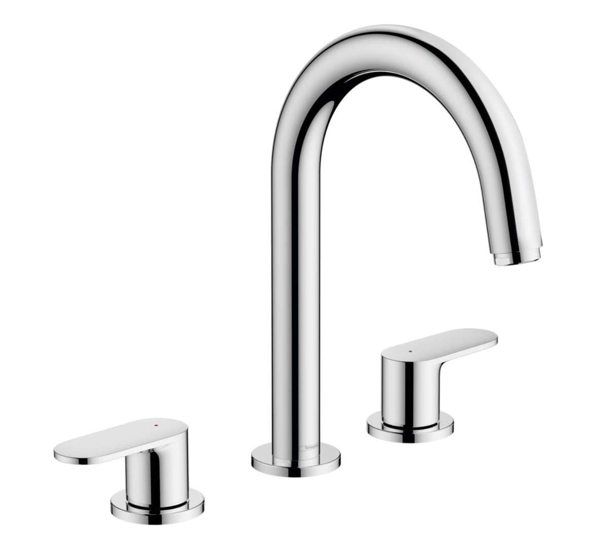 hansgrohe Vernis Blend 3-hole basin mixer with pop-up waste set, chrome, 71553000