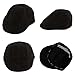 Siggi Men's 100% Cotton Newsboy Driving Duckbill Ivy Cap Irish Cabbie Hat Black Medium Black