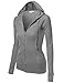 Xpril Women's Basic Lightweight Zip Hooded Jackets
