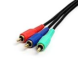 Cmple - 3-RCA Male to 3RCA Male RGB Component Video Cable for HDTV - 75 Feet