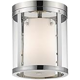 Z-Lite 426F-CH Willow Flush Mount, 3-Light 180 Total Watts, Chrome