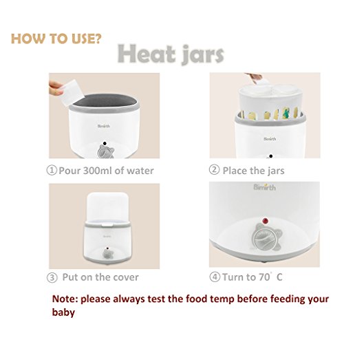 image for UStyle Electronic Double Baby Bottle Warmer,Portable Bottle Sterilizer