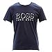 BOSS Hugo Men's UPF 50+ Swim Shirt, Navy, Medium