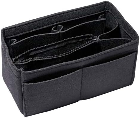 Felt Insert Bag Organizer Purse Organizer Include, Black, Size Medium