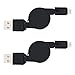 Micro USB Cable, Retractable Cable, MaxMall 2 Pack High Speed [2.5 FT] USB 2.0 A Male to Micro B Data Sync & Charger Cable for Android, Samsung S7 Edge, S6 Edge, HTC, LG, Sony, Nokia and More