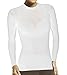 Lupo Women's Second Skin Microfiber Long Sleeve Sheer Top (One-Size, Antartica White)