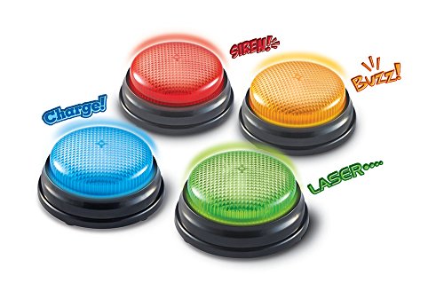 Learning Resources Lights and Sounds Buzzers, Set of 12