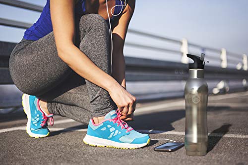 pH Active Insulated Water Bottle - Stainless Steel Water Bottle - Includes Alkaline Water Filter, Plus Bonus Sports Gym Lid - Double Walled Metal - 2019 (950)