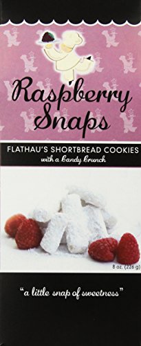 Flathau's Fine Foods Raspberry Snaps, 8-Ounce Boxes (Pack of 6)