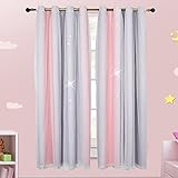 ZJXSNEH Shiny Stars Curtains for Children Room