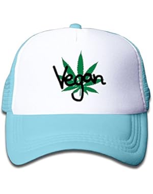 Vegan Weed Youth Toddler Mesh Hat Boy and Girl Baseball Trucker Caps