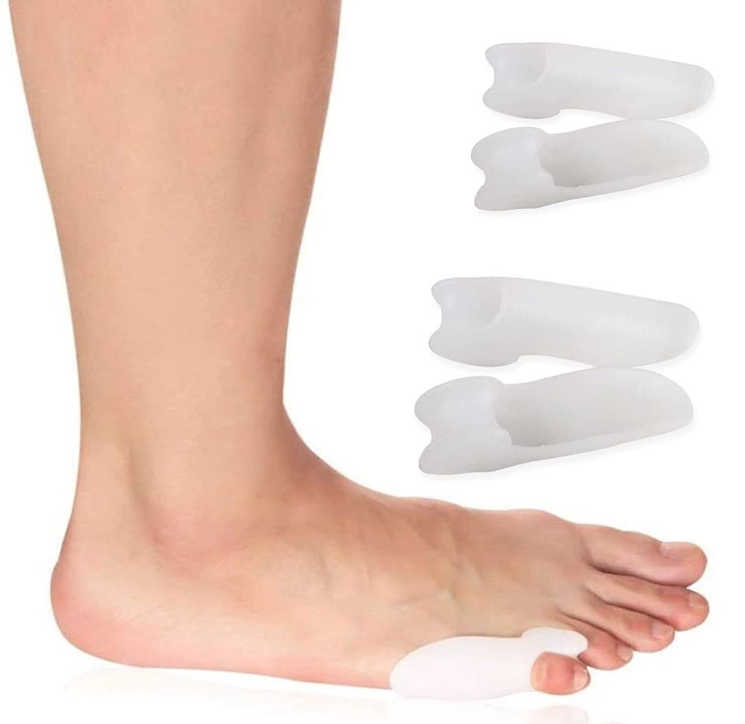 PEDIMEND Silicone Gel Pinky Toe Bunion Protector - Gel Bunionette Pad - Tailor's Bunion Sleeve - Reduces Toe & Foot Discomfort - UNISEX - Foot Care (Tailor's Bunion Protector, 2PAIR - 4PCS)