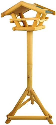 Gardirect Deluxe Wooden Bird Feeding Table, Include Stand, Feeding Table, Feeding Station, 40-inch Tall