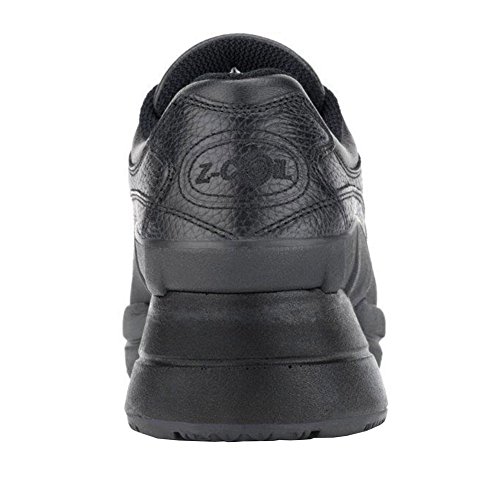 ZCoiL Women's Legend Slip Resistant Enclosed Coil Black Leather Tennis