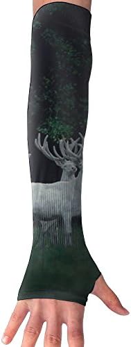 Unisex Four Stags Biting The Leaves Cooling Arm Sleeves Sun Block UV Protection International Fashion