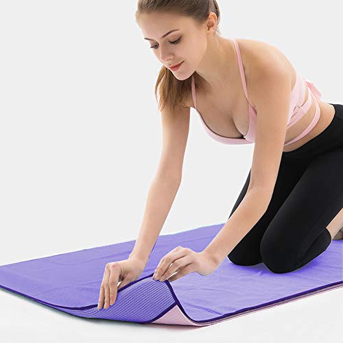 DMASUN Yoga Towel,Super Soft Microfiber Sweat Absorbent Yoga Mate Towel,Non-Slip Injury Free 72x26 Hot Yoga Towels,Ideal for Exercise, Fitness, Pilates and Yoga Gear,Purple