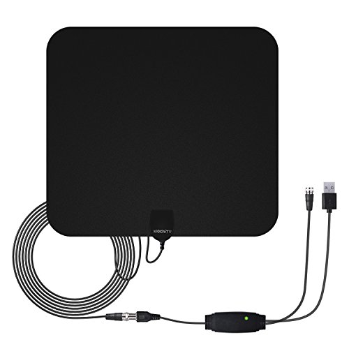 WochiTV HDTV Antenna 50 Mile Range Indoor Antenna Digital TV Antenna with Detachable Amplifier Signal Booster