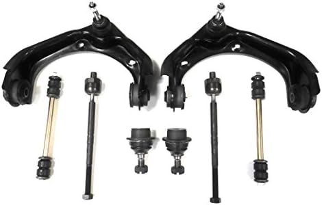 New Front Upper Control Arms Driver Side Passenger Side Lower Ball Joints Inner Tie Rod Ends and Front Link Kits