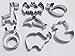 Efivs Arts Animal Shapes Stainless Steel Cookie Cutter Fondant Cutter Bat Giraffe Elephant Dolphin Whale Duck Totoro 7 Pcs