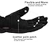 OZERO Winter Gloves with Windproof Deerskin Suede Leather and Insulated Polar Fleece Warm for Women and Men Denim-Black S