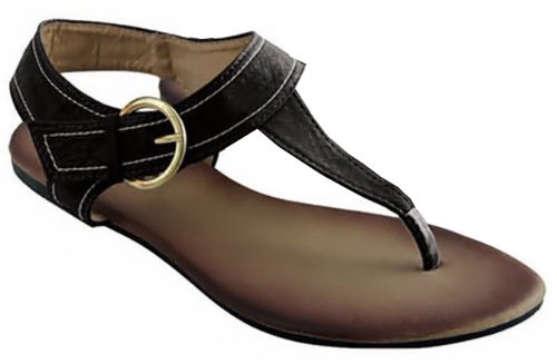 Womens Sandals Roman Gladiator Flats T Straps Thongs Ladies Shoes - Nicole - Novella