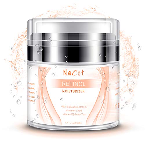 Retinol Cream Moisturizer For Face And Eye Area - With Retinol, Jojoba Oil, Vitamin E. Anti Aging Face Moisturizer Scar Cream Best Day And Night Cream 1.7 fl oz