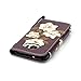 Firefish Galaxy S7 Case, [Kickstand] [Card/Cash Slots] Durable Leather Full Body Protection Wallet Case with Magnetic Closure Wrist Strap for Samsung Galaxy S7-Begonia Flower