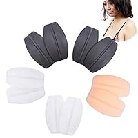 Ewinever(R) 5 Pairs Silicone Bra Strap Cushions Holder Non-Slip Comfort Shoulder Pads(2 Black,2 transparent,1 Beige)