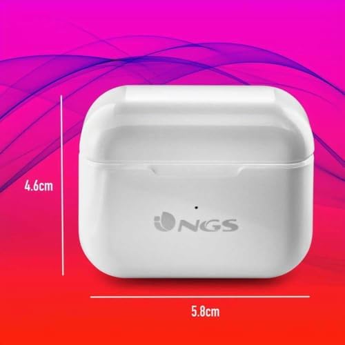 ARTICA Bloom White - Auscultadores sem fios Compatíveis com tecnologia Bluetooth e TWS, base de carregamento, autonomia 24h, microfone, controlo tátil.