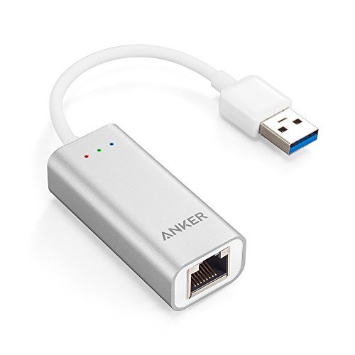 Anker Unibody Aluminum USB 3.0 to RJ45 Gigabit Ethernet Adapter Supporting 10/100/1000 Mbps Ethernet [RTL8153 Chipset]