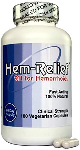 Hem-Relief for Hemorrhoids (Clinical Strength - 180 Capsules) ... by Hem Relief