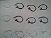 MIZAR 12 PIECE Ear Hook Loop Clip Replacement. Bluetooth Repair Parts (6-BLACK, 6-CLEAR)