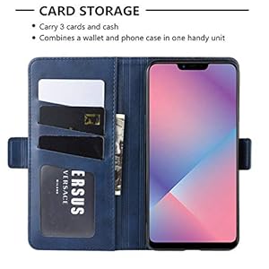 HAOYE Cover per Oppo A9 2020, Pelle Premium Doppia Chiusura Magnetica a Scatto con [Flip Stand/Card Slot] PU Cover Case… - immagine 3