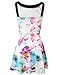 FANCYINN Women Sexy Halter Neck Floral Print Backless Beach Skater Mini Dress M