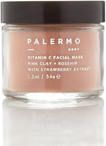 Palermo Body - All Natural Vitamin C Facial Mask - Pink Clay + Rosehip (1.2 oz / 34 g)