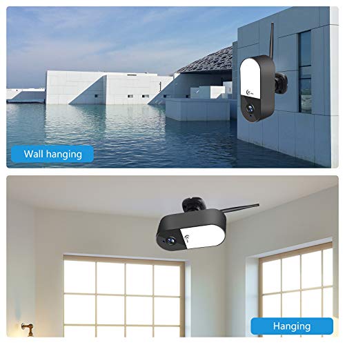 XVIM1080P Wireless WiFi Wall Lamp Alarm Rechargeable Battery Powered Floodnight Camera with Motion-Activated, Night Vision, Two-Way Audio and Siren Alarm