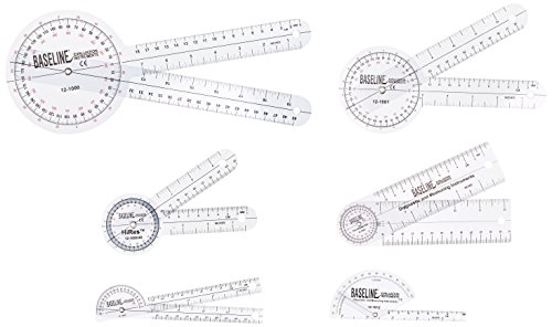 Baseline 12-1028 Plastic Goniometer, 6-piece Set - //medicalbooks.filipinodoctors.org