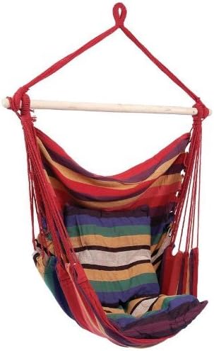 Porch Swing - Hanging Hammock Chair For Your Outdoor Living Space - Red