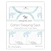 Amazing Baby Cotton Sleeping Sack, Wearable Blanket with 2-way Zipper, Pastel Blue + Gray Tiny Elephants, Medium (6-12 mo)