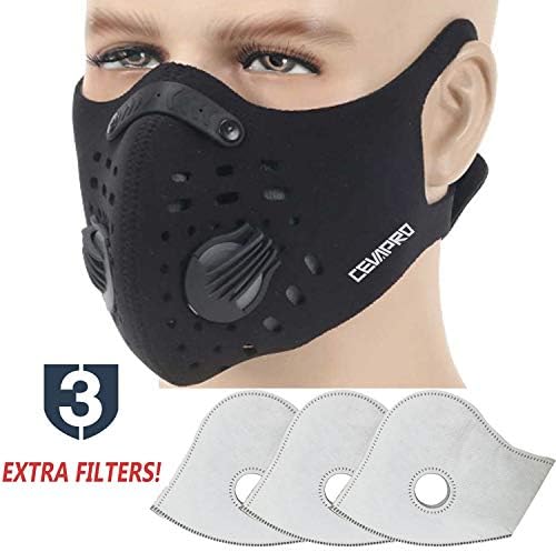 MoHo Dust Mask, Upgrade Version Activated Carbon Dustproof Mask Windproof Foggy Haze Anti-Dust Mask Motorcycle Bicycle Cycling Ski Half Face Mask for Outdoor Activities